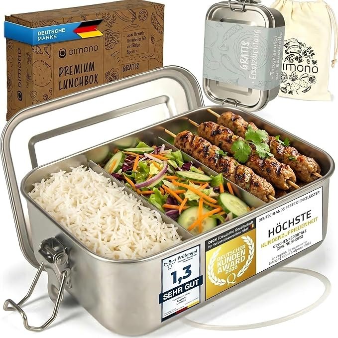Dimono Edelstahl Lunchbox 2400ml