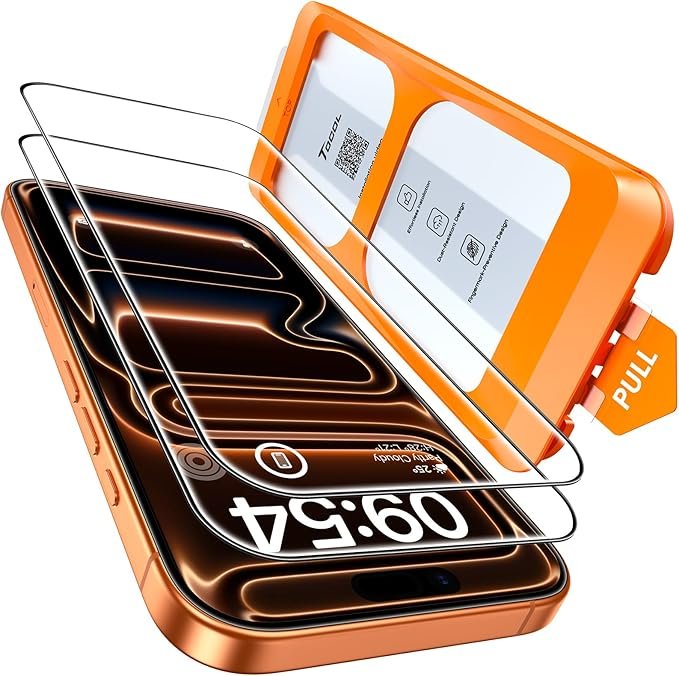 Tocol für iPhone 17 Pro für Panzerglas 6,3 Zoll, Einfache Mo