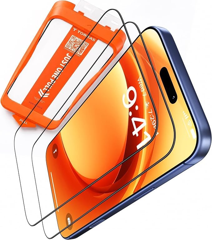Torras für iPhone 17 Pro Panzerglas 9H+ Stoßfest Schutzglas,