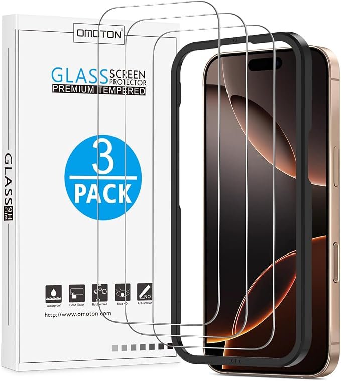 Omoton für iPhone 17/17 Pro und iPhone 16 Pro für Panzerglas