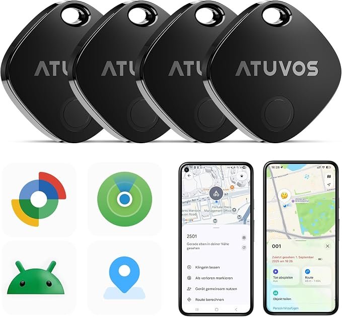 Atuvos Dual‑System Air Tag Pro 4er‑Pack